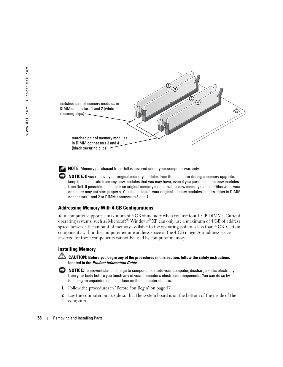 Dell Dimension 4700 User Manual | Page 58 / 126