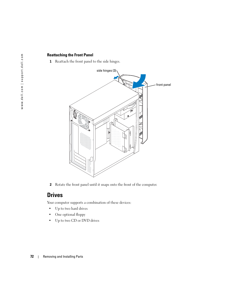 Drives | Dell Dimension 4700 User Manual | Page 72 / 126