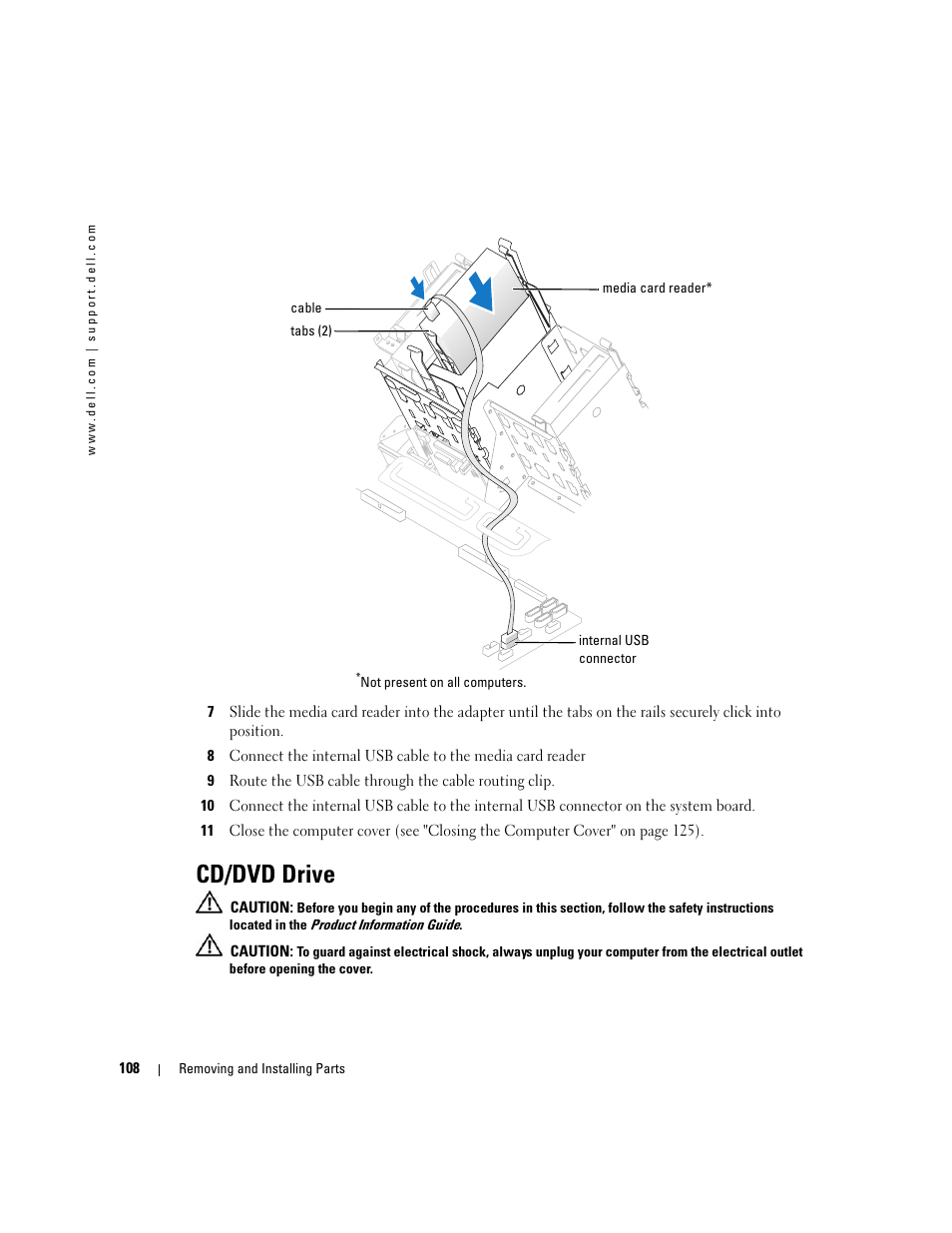 Cd/dvd drive | Dell XPS 600 User Manual | Page 108 / 166