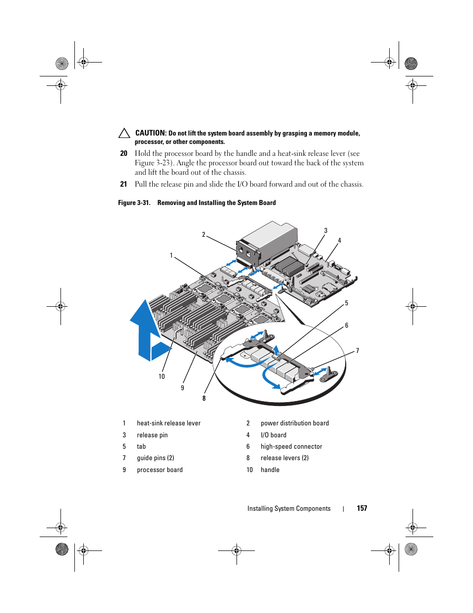 Levers. see figure 3-31, D. see figure 3-31, See figure 3-31 | Dell PowerEdge R810 User Manual | Page 157 / 202