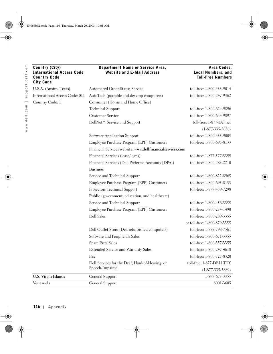 Dell INSPIRON 2600 User Manual | Page 116 / 134