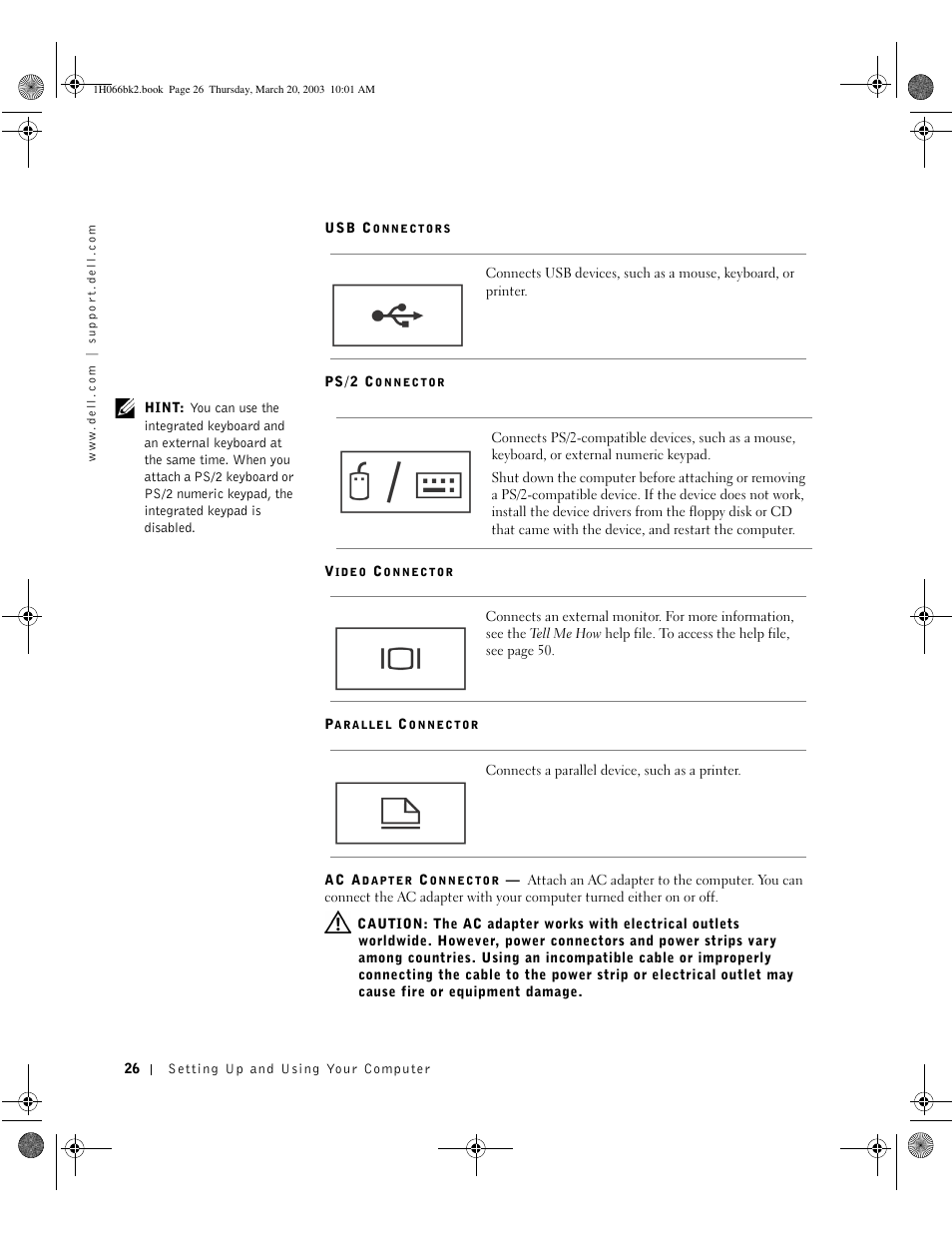 Dell INSPIRON 2600 User Manual | Page 26 / 134