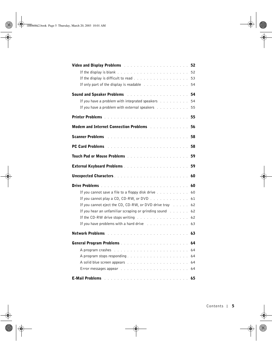 Dell INSPIRON 2600 User Manual | Page 5 / 134