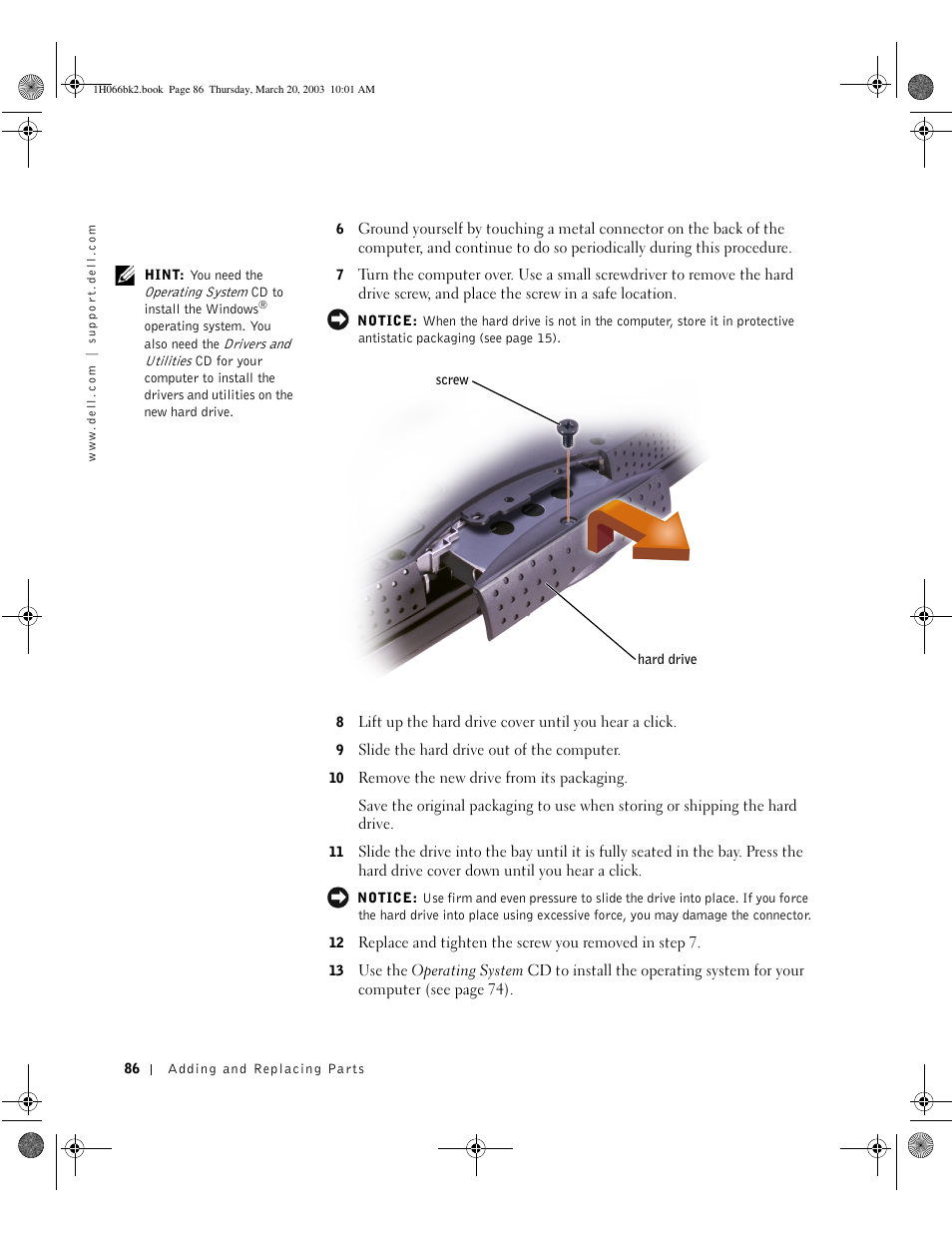 Dell INSPIRON 2600 User Manual | Page 86 / 134