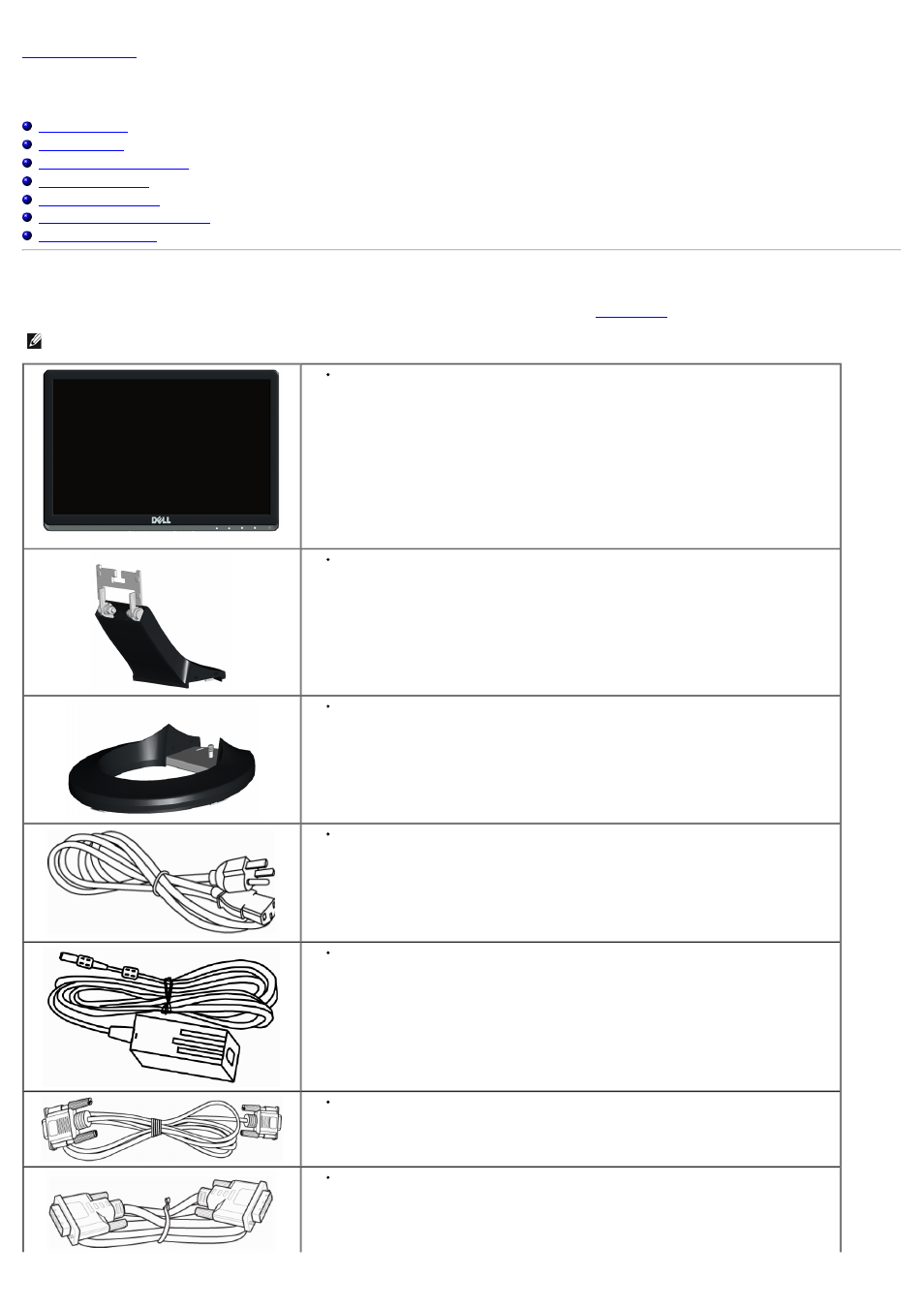 About your monitor, Package contents | Dell S2330MX Monitor User Manual | Page 4 / 45