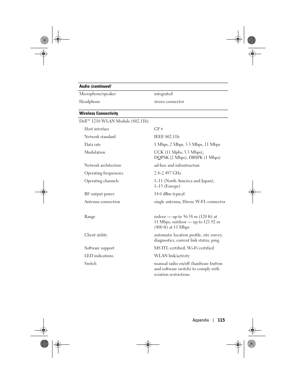 Dell AXIM X30 User Manual | Page 115 / 168