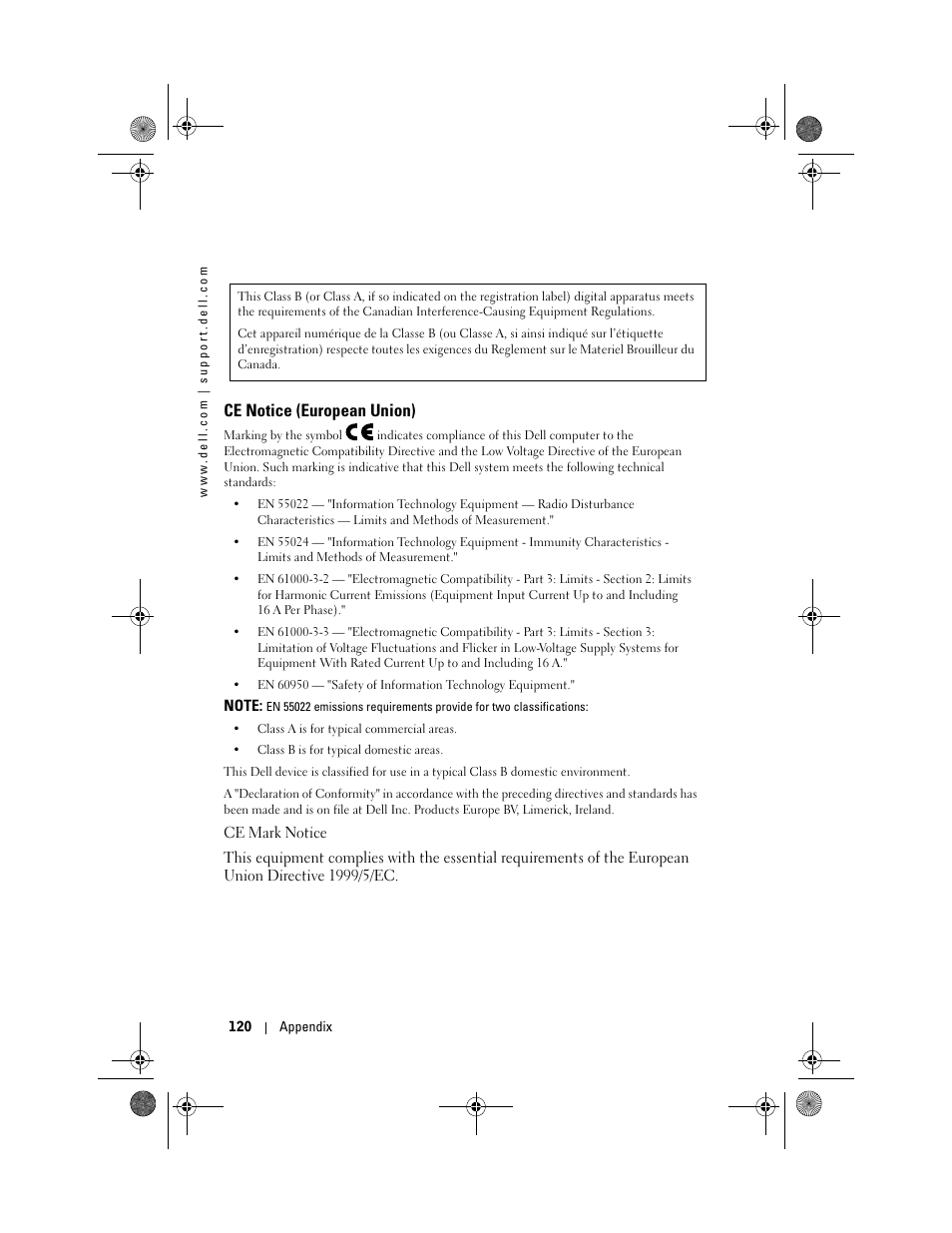 Ce notice (european union) | Dell AXIM X30 User Manual | Page 120 / 168