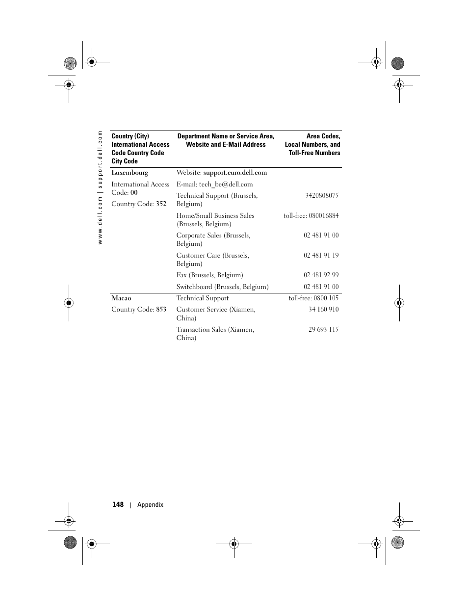 Dell AXIM X30 User Manual | Page 148 / 168