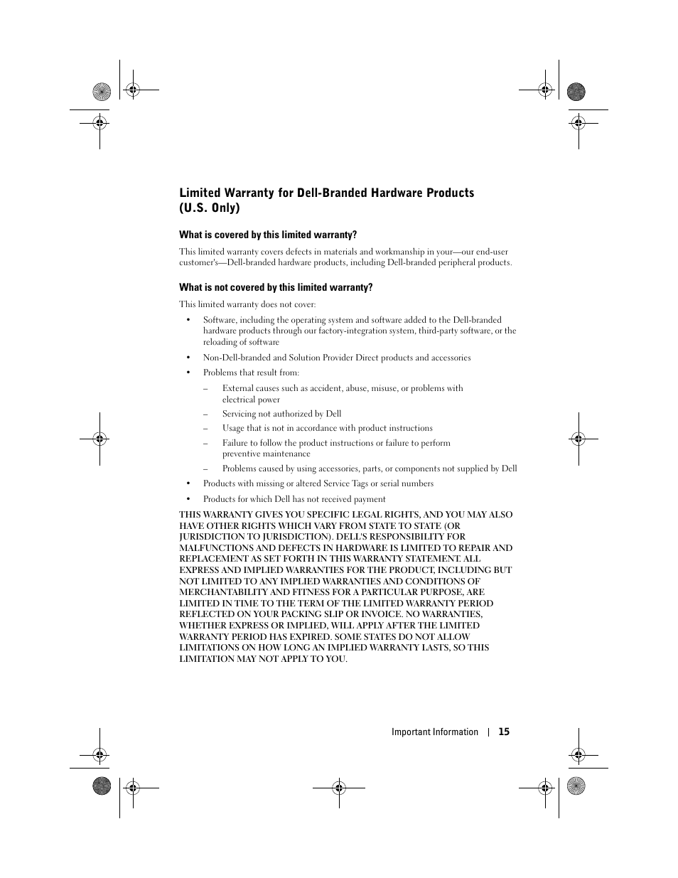 Dell AXIM X30 User Manual | Page 15 / 168