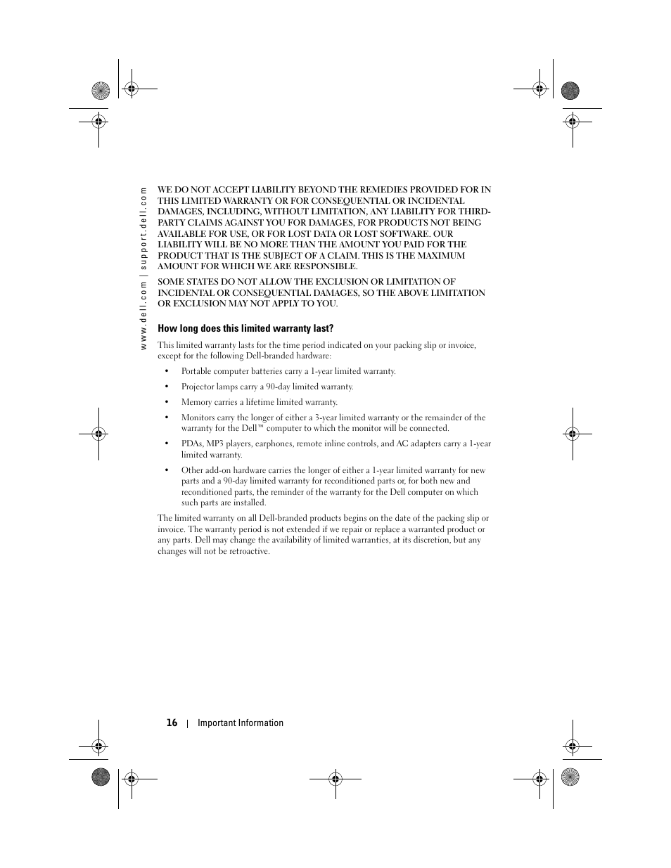 Dell AXIM X30 User Manual | Page 16 / 168