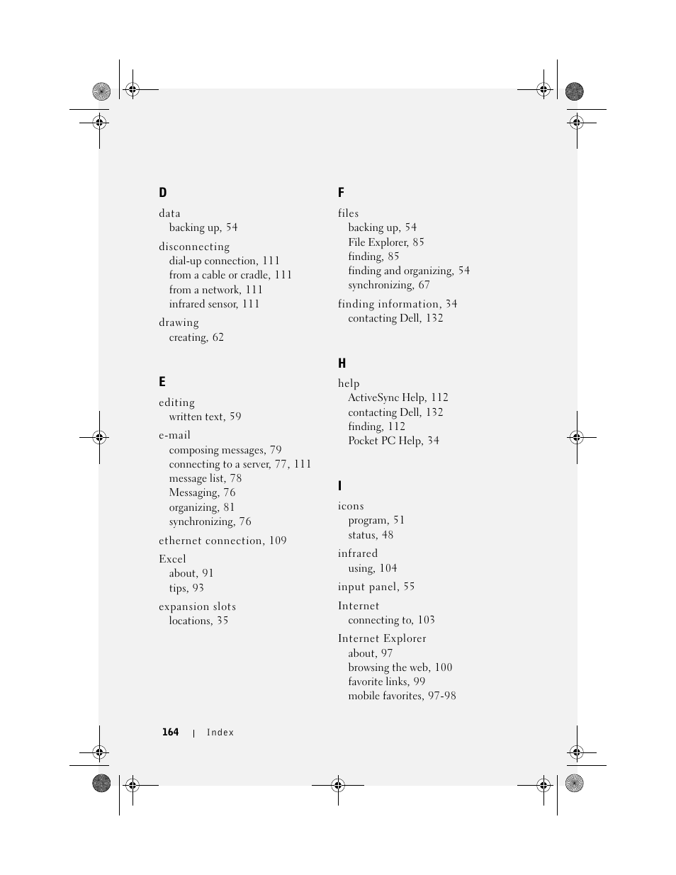 Dell AXIM X30 User Manual | Page 164 / 168