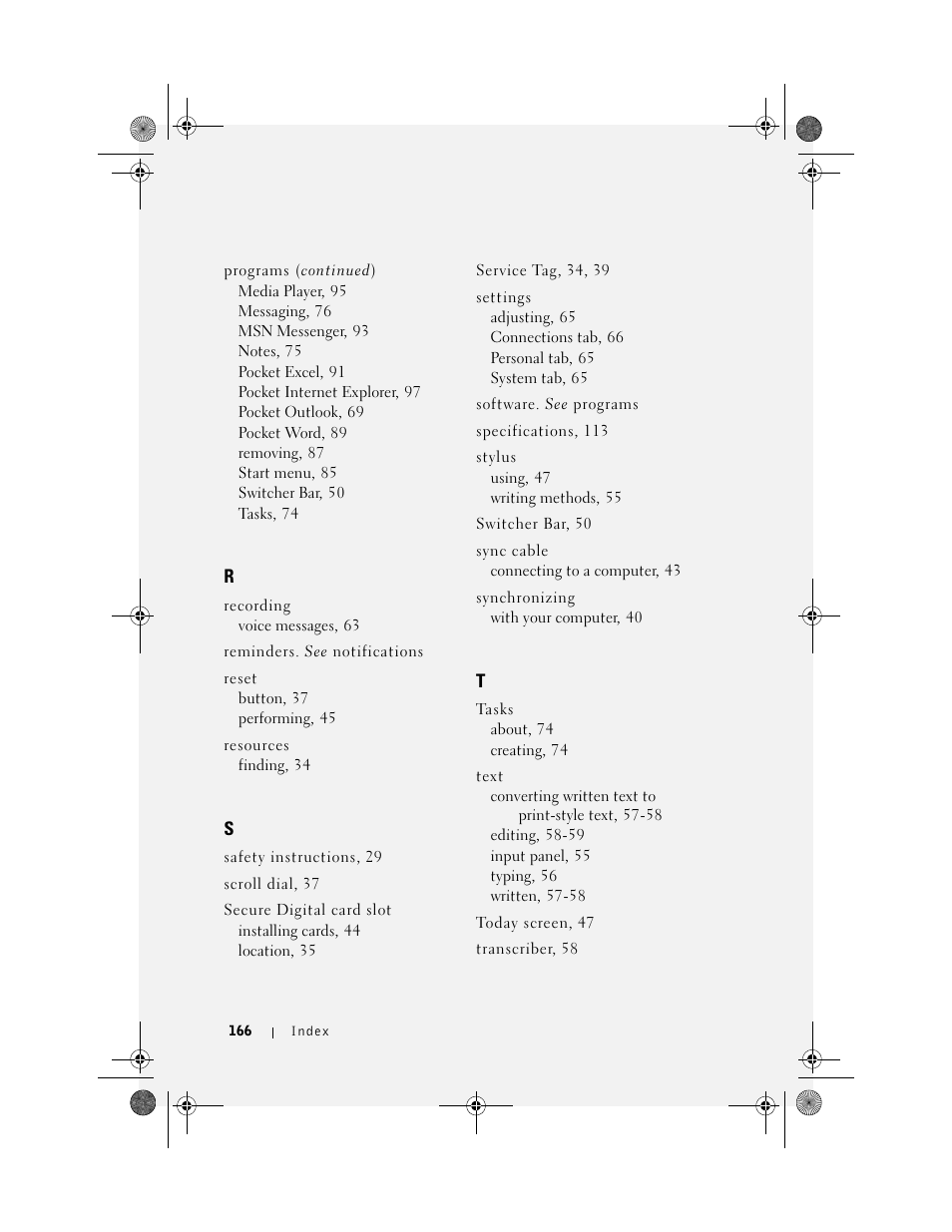 Dell AXIM X30 User Manual | Page 166 / 168