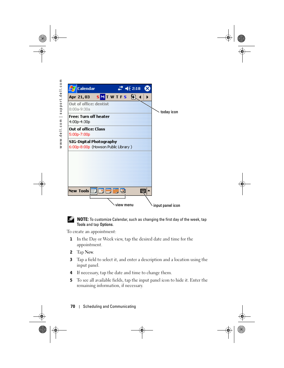 Dell AXIM X30 User Manual | Page 70 / 168