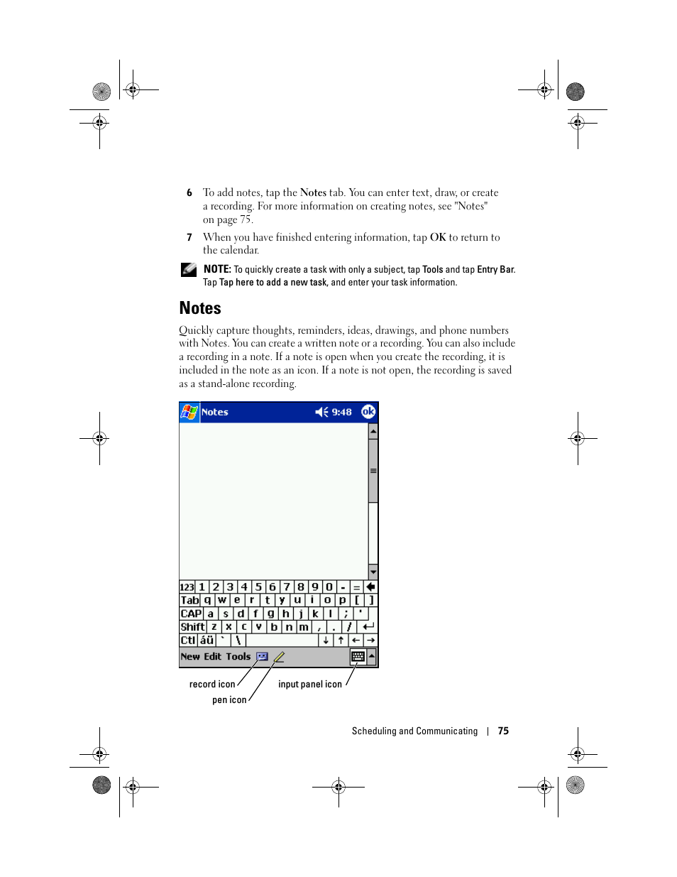 Notes | Dell AXIM X30 User Manual | Page 75 / 168