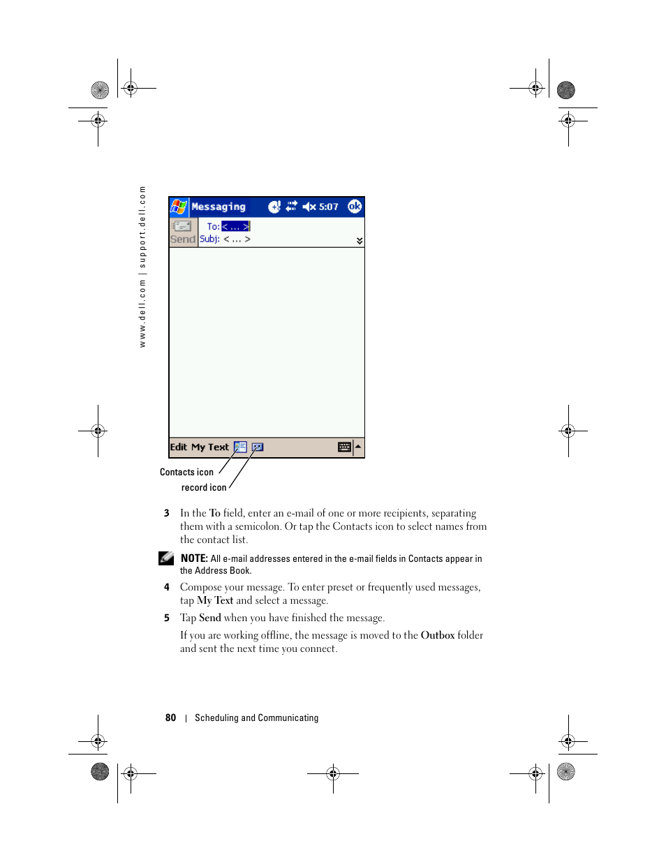 Dell AXIM X30 User Manual | Page 80 / 168