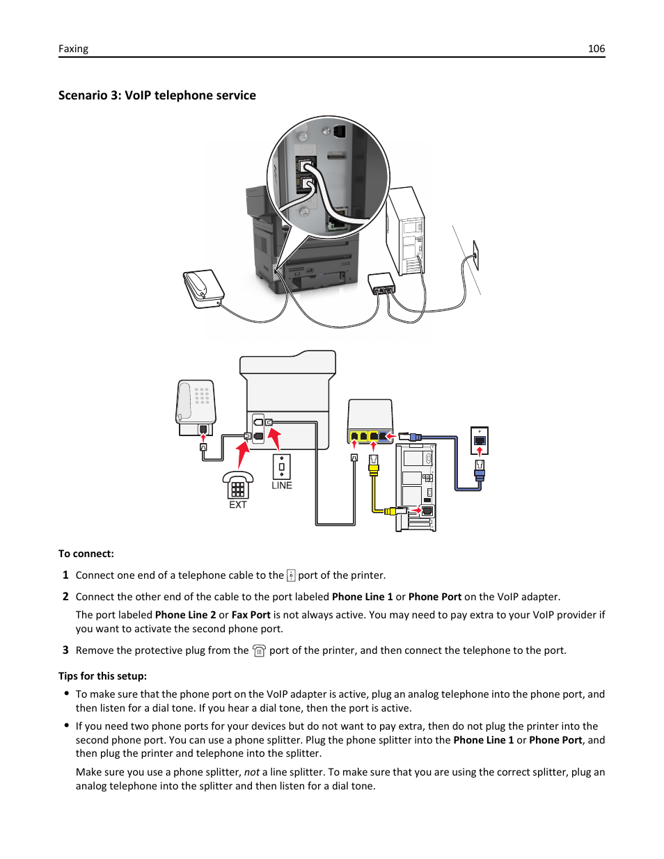 Scenario 3: voip telephone service | Dell B3465dn Mono Laser Multifunction Printer User Manual | Page 106 / 315