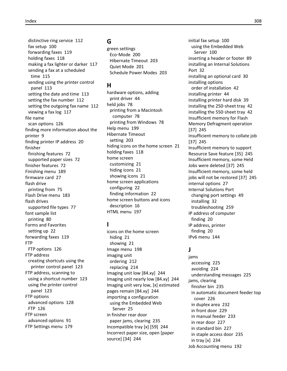 Dell B3465dn Mono Laser Multifunction Printer User Manual | Page 308 / 315