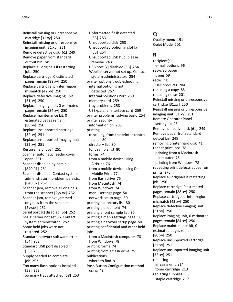 Dell B3465dn Mono Laser Multifunction Printer User Manual | Page 312 / 315