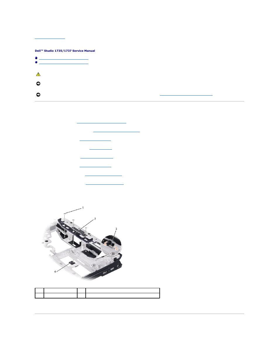 Battery latch assembly, Removing the battery latch assembly, Replacing the battery latch assembly | Dell Studio 1737 (Late  2008) User Manual | Page 5 / 47