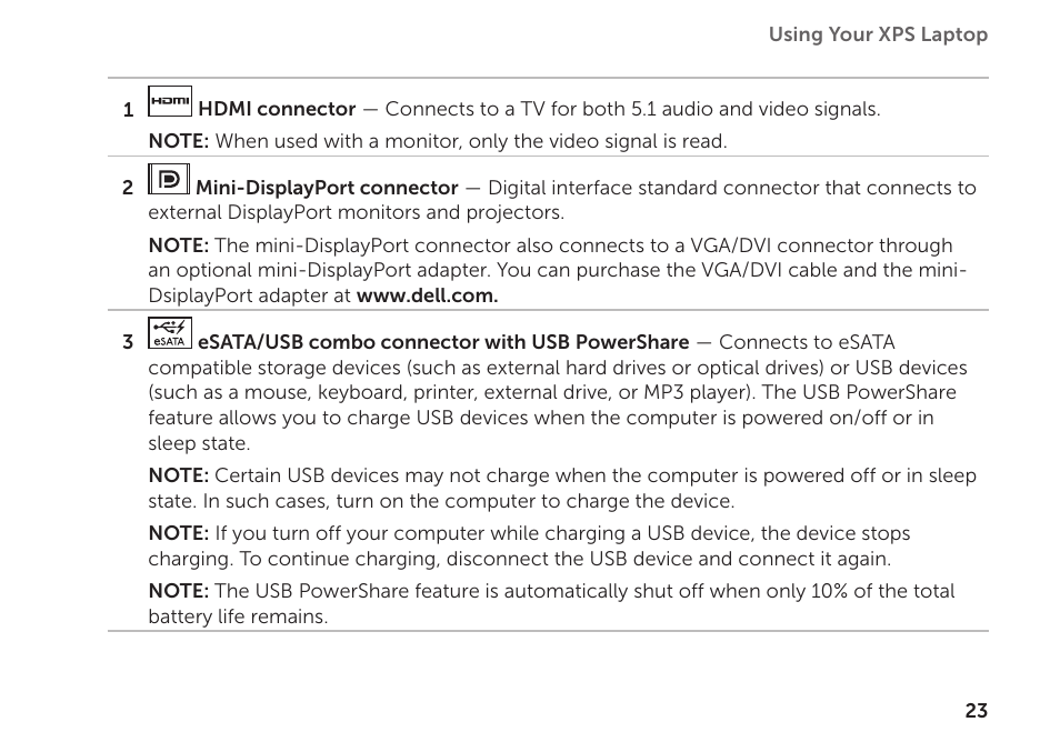 Dell XPS 15Z (L511Z, Mid 2011) User Manual | Page 25 / 94