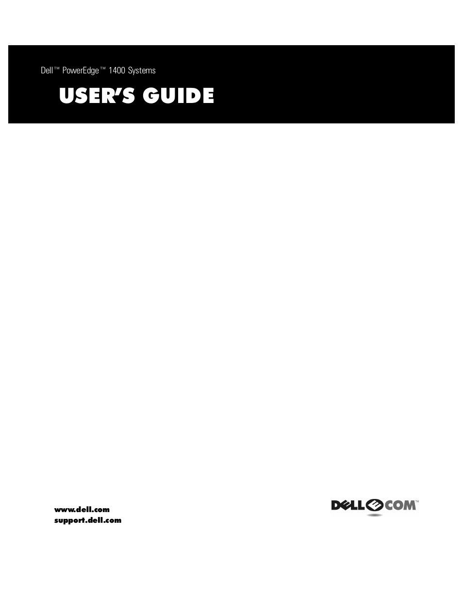 Dell PowerEdge 1400SC User Manual | 116 pages
