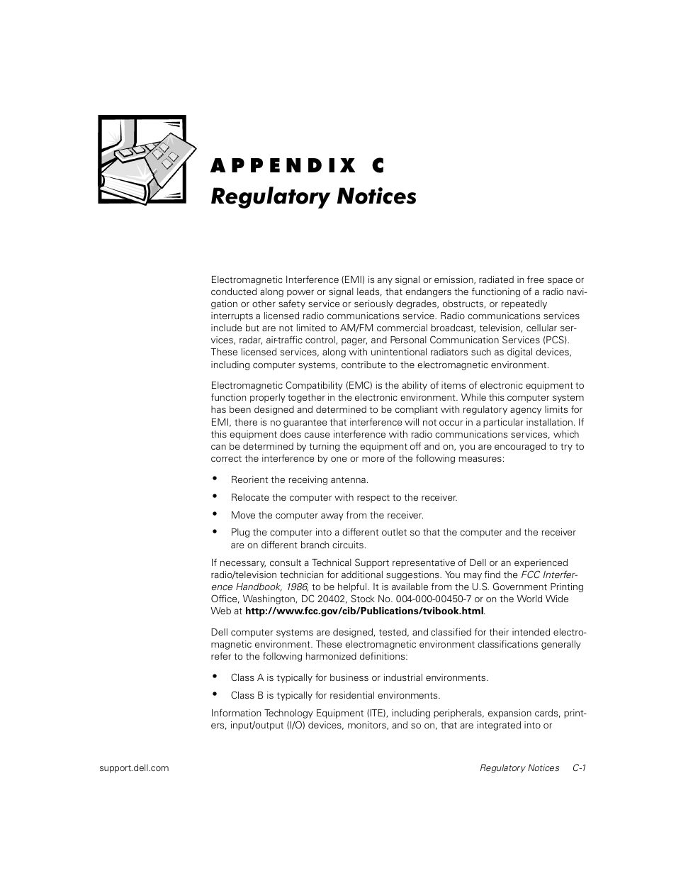 Regulatory notices | Dell PowerEdge 1400SC User Manual | Page 77 / 116