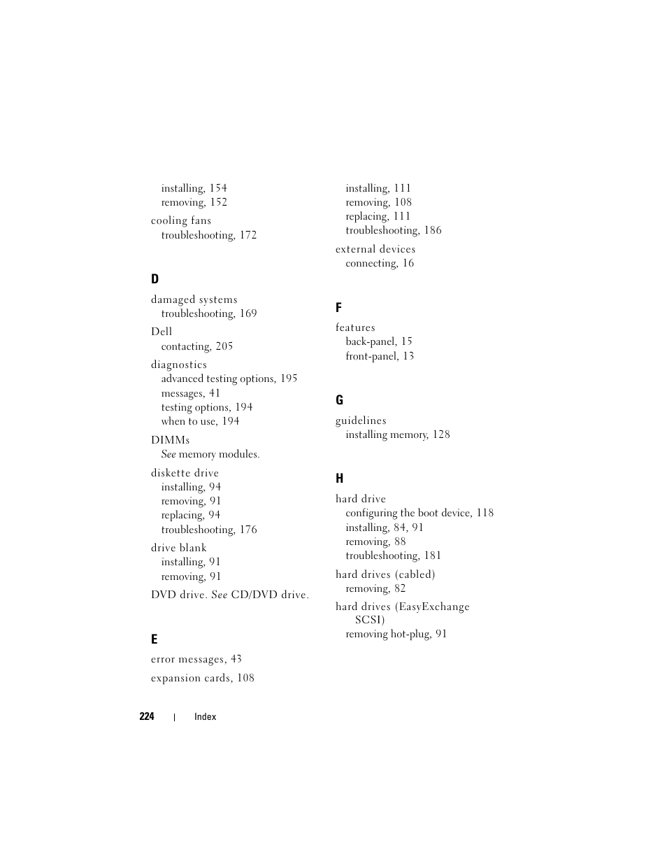 Dell PowerEdge T605 User Manual | Page 224 / 230