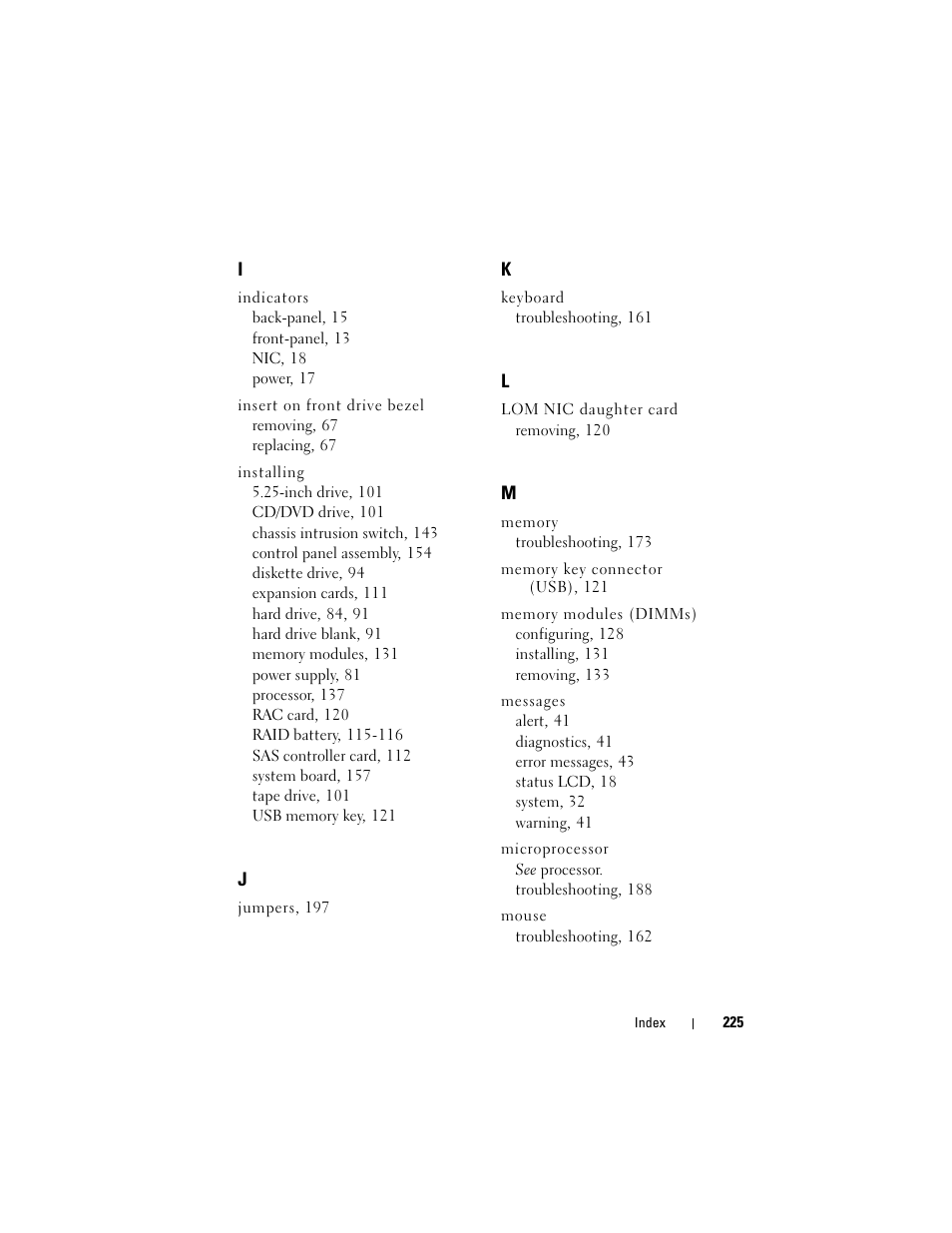 Dell PowerEdge T605 User Manual | Page 225 / 230