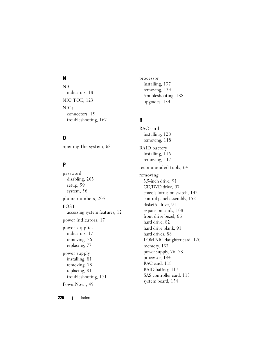 Dell PowerEdge T605 User Manual | Page 226 / 230