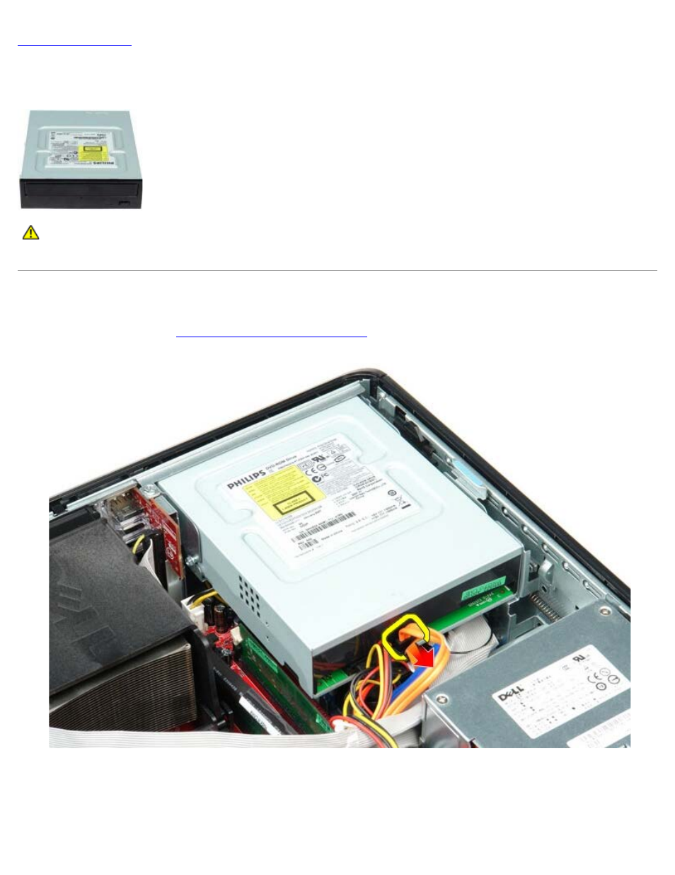 Optical drive, Removing the optical drive | Dell OptiPlex 780 User Manual | Page 55 / 80