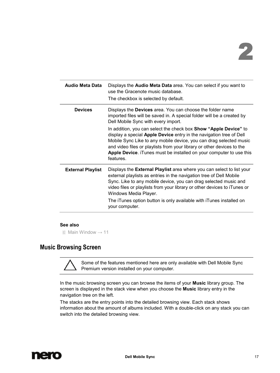 Music browsing screen, Music browsing screen → 17 | Dell Mobile Venue User Manual | Page 17 / 75