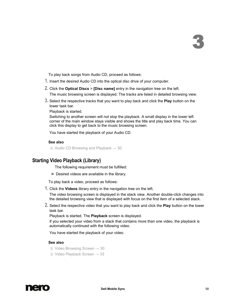 Starting video playback (library) | Dell Mobile Venue User Manual | Page 58 / 75