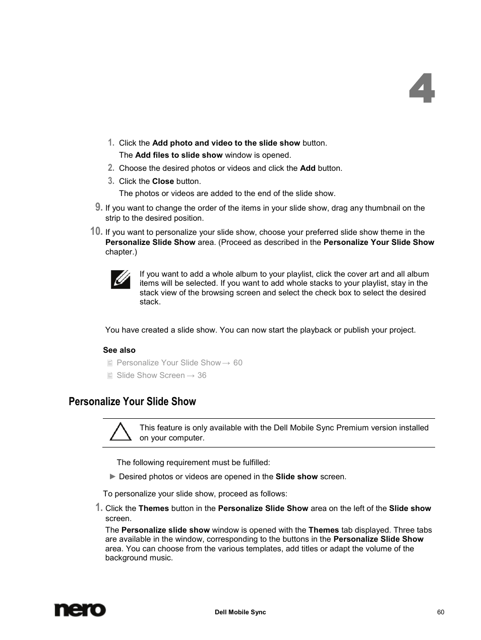 Personalize your slide show | Dell Mobile Venue User Manual | Page 60 / 75