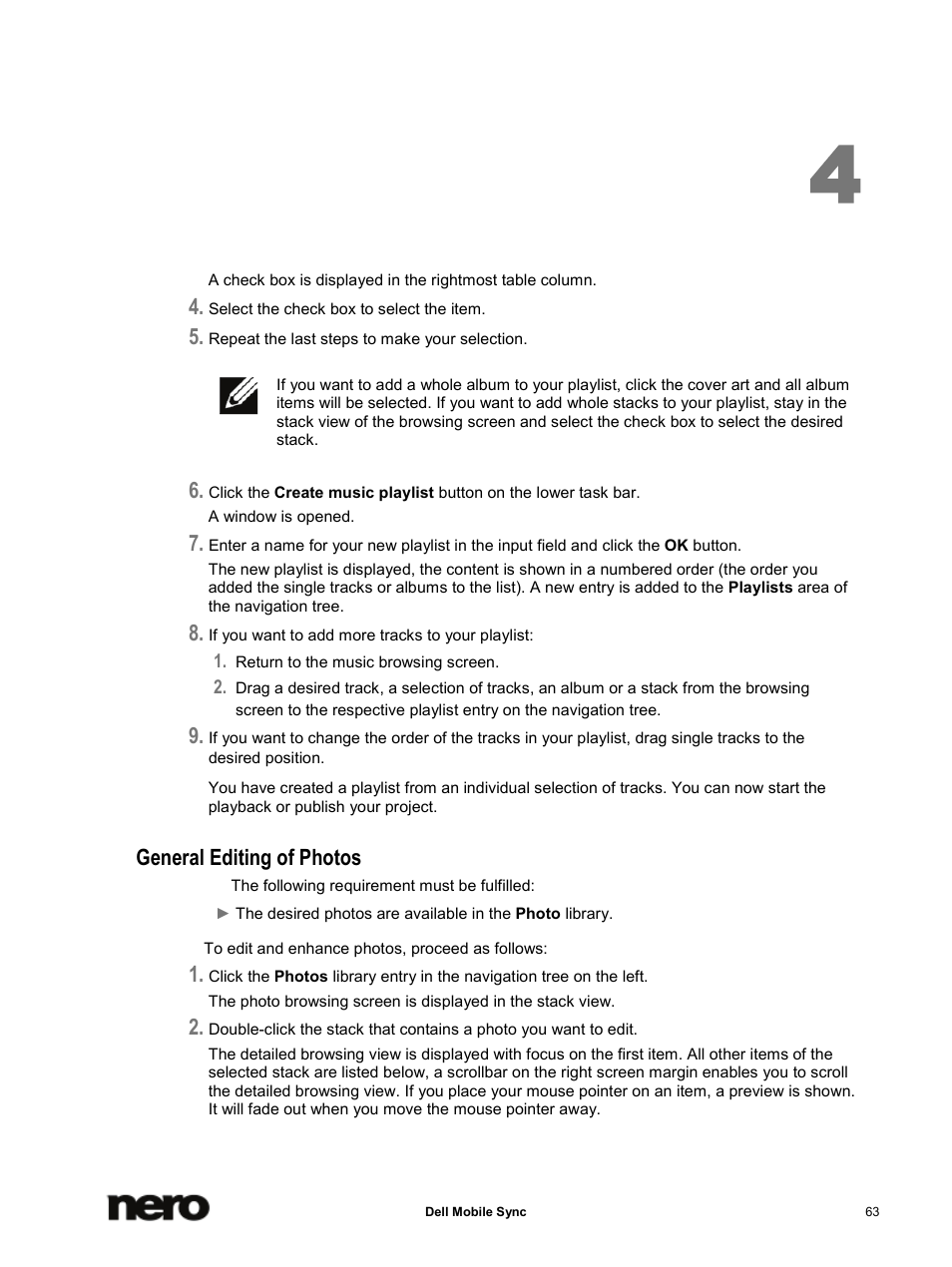 General editing of photos | Dell Mobile Venue User Manual | Page 63 / 75