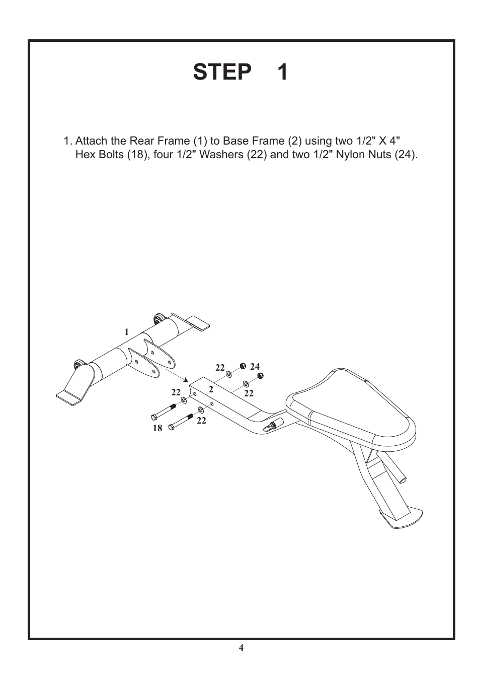 Step 1 | BodyCraft F603 User Manual | Page 5 / 7