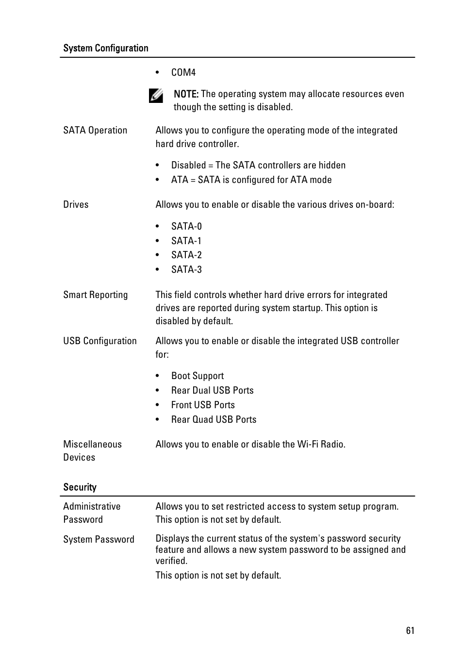 Dell OptiPlex 390 (Mid 2011) User Manual | Page 61 / 97