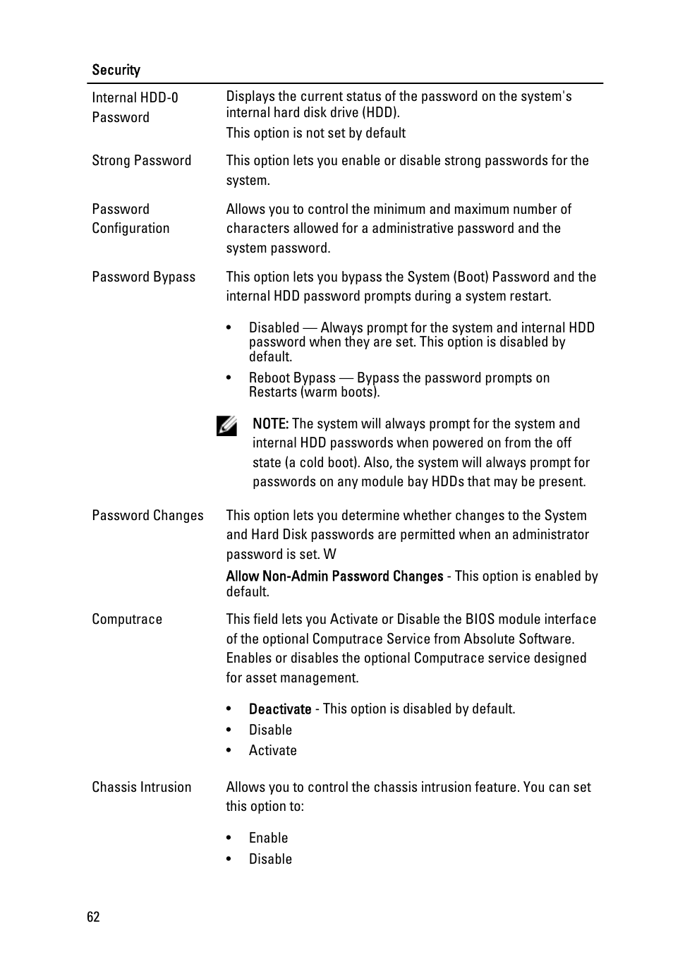 Dell OptiPlex 390 (Mid 2011) User Manual | Page 62 / 97