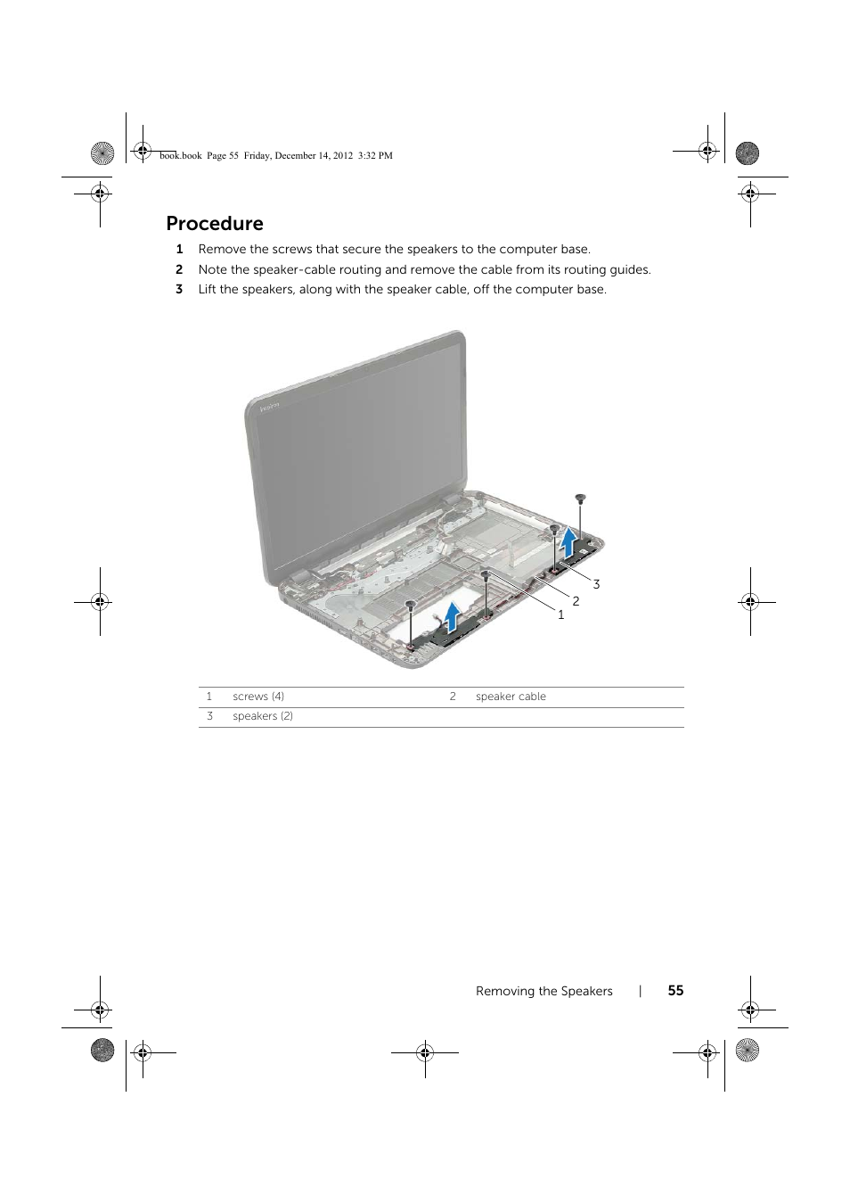 Procedure | Dell Inspiron 17R (Early 2013) User Manual | Page 55 / 76