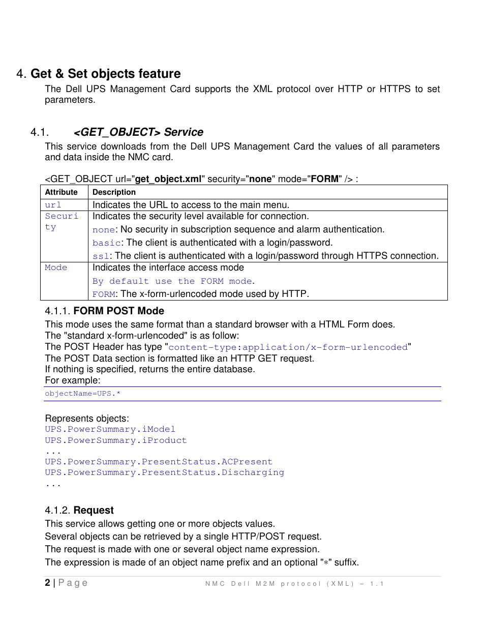 Get & set objects feature | Dell UPS 1000R User Manual | Page 4 / 13