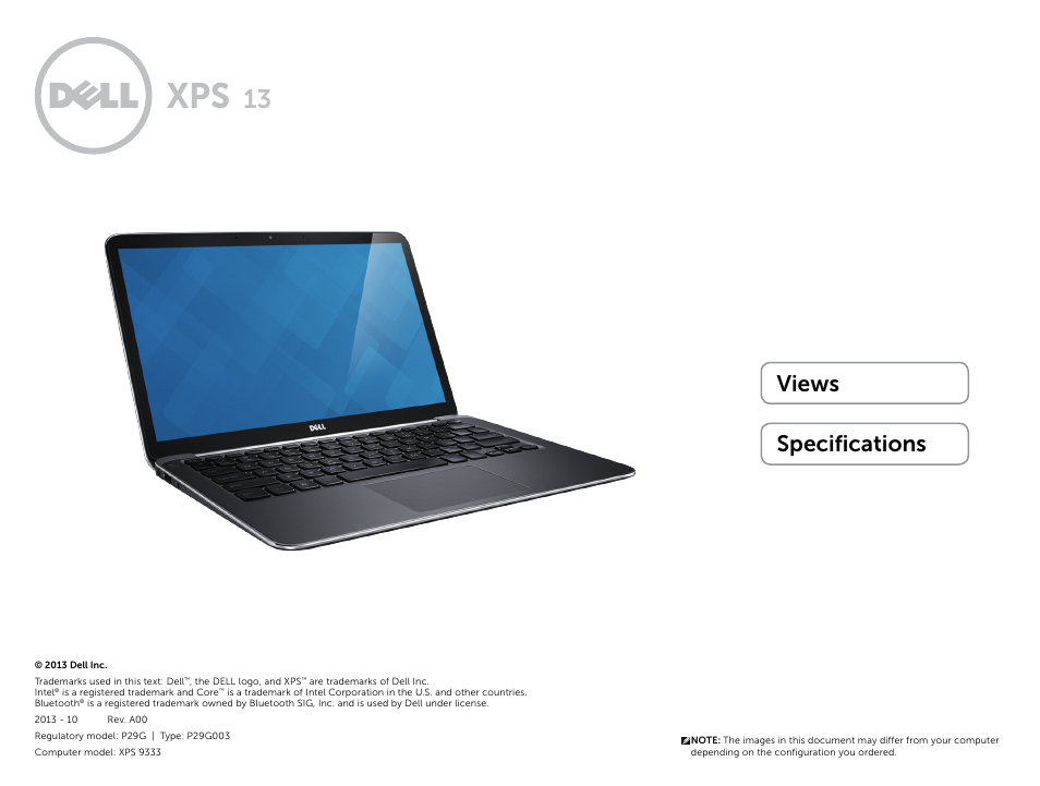 Dell XPS 13 (9333, Late 2013) User Manual | 20 pages