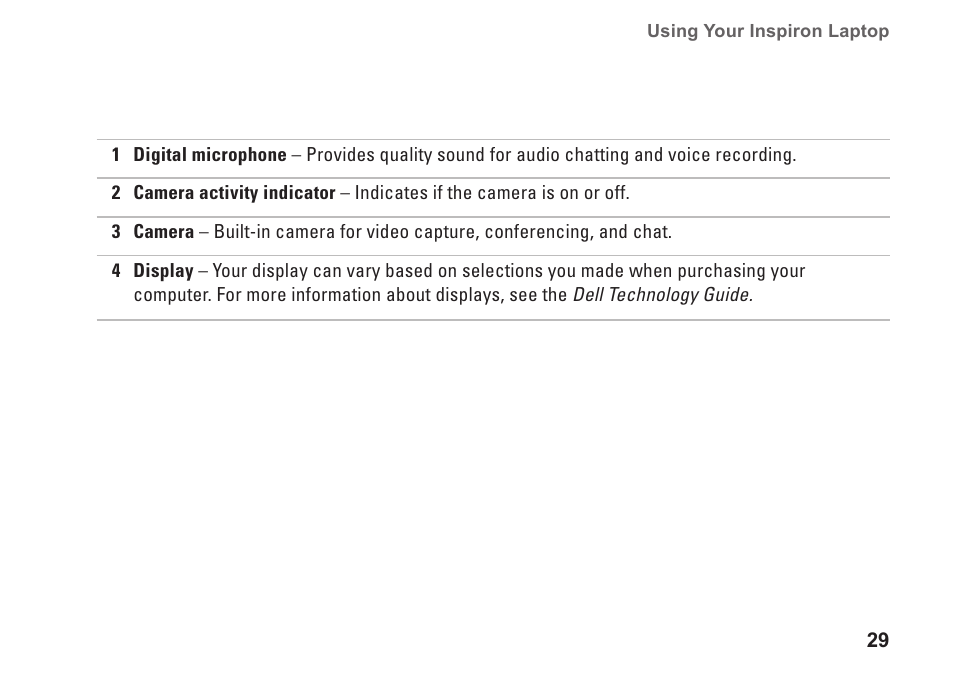 Dell Inspiron 15z (1570, Mid 2009) User Manual | Page 31 / 80