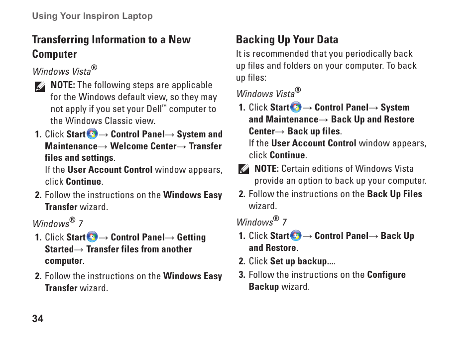 Dell Inspiron 15z (1570, Mid 2009) User Manual | Page 36 / 80