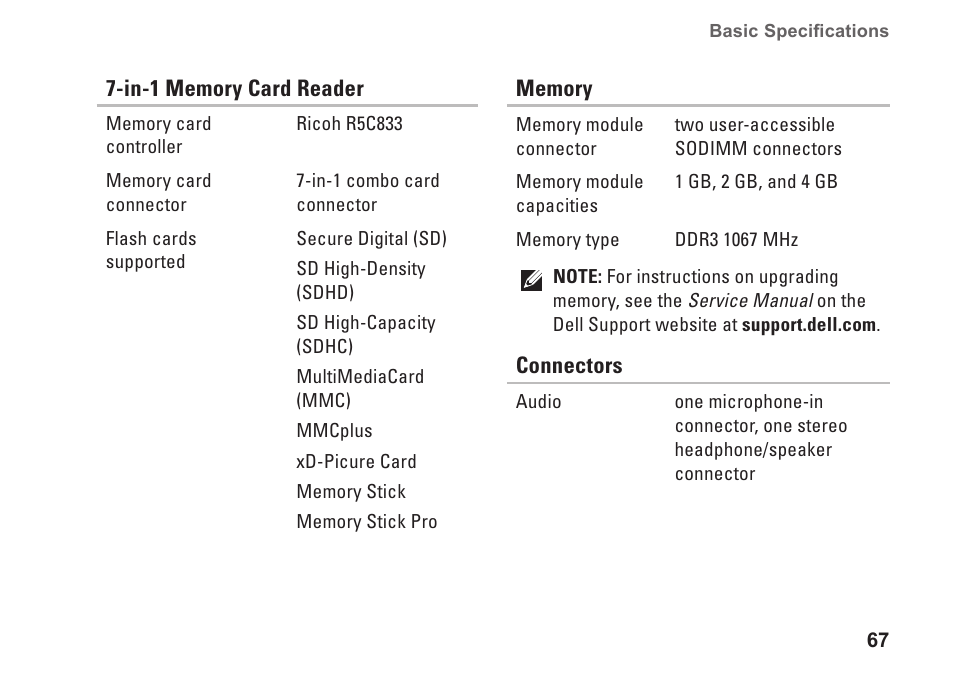 Dell Inspiron 15z (1570, Mid 2009) User Manual | Page 69 / 80