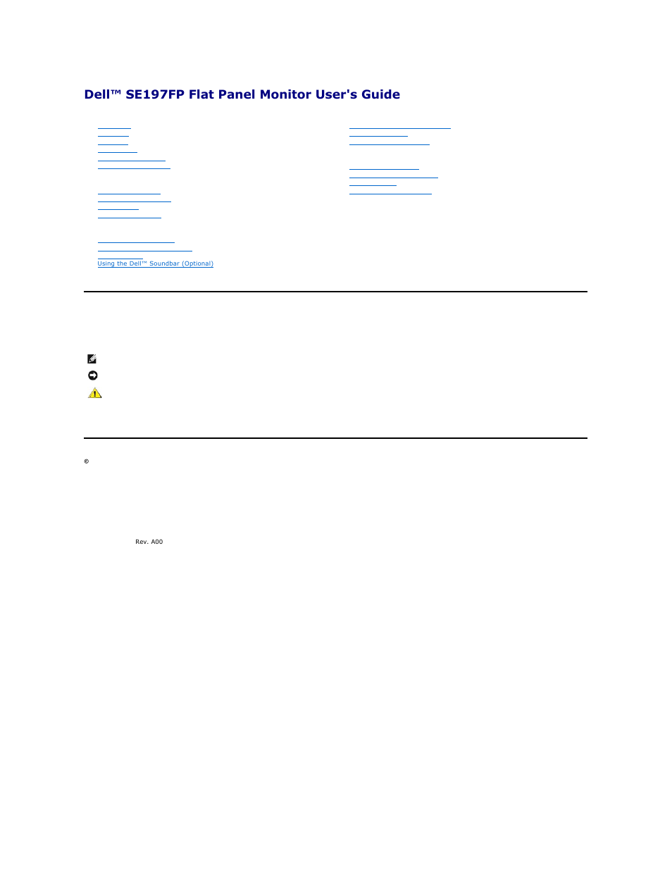 Dell SE197FP Monitor User Manual | 29 pages