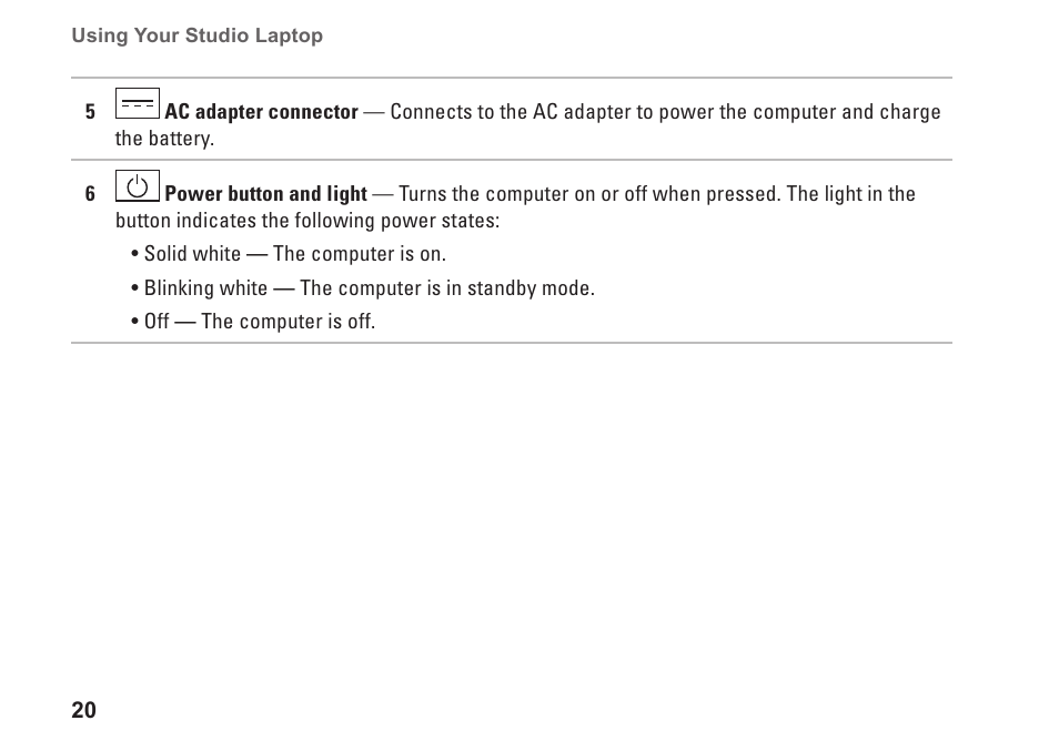 Dell Studio 1457 (Late 2009) User Manual | Page 22 / 94