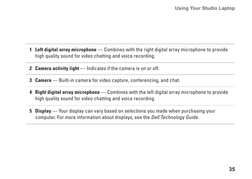 Dell Studio 1457 (Late 2009) User Manual | Page 37 / 94
