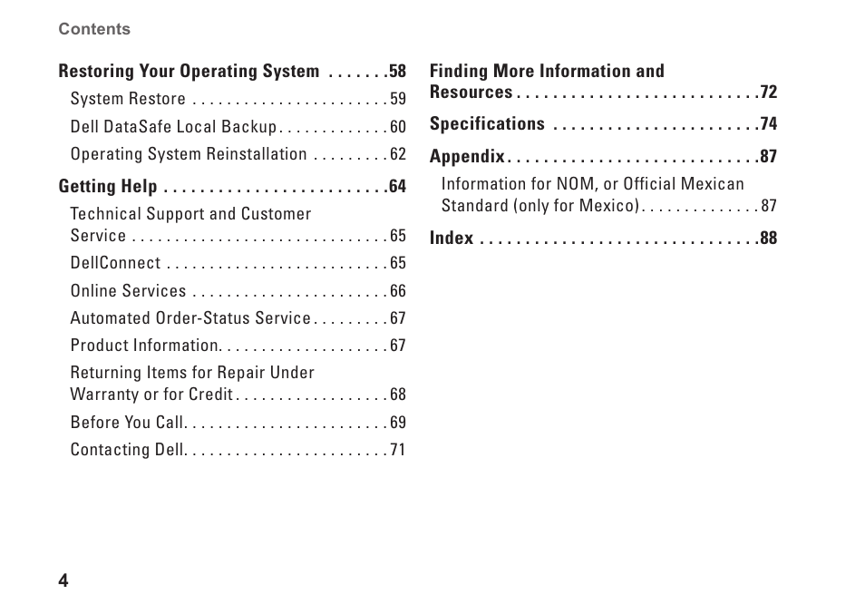 Dell Studio 1457 (Late 2009) User Manual | Page 6 / 94