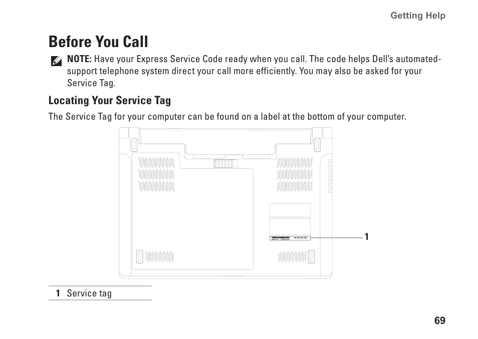 Before you call | Dell Studio 1457 (Late 2009) User Manual | Page 71 / 94