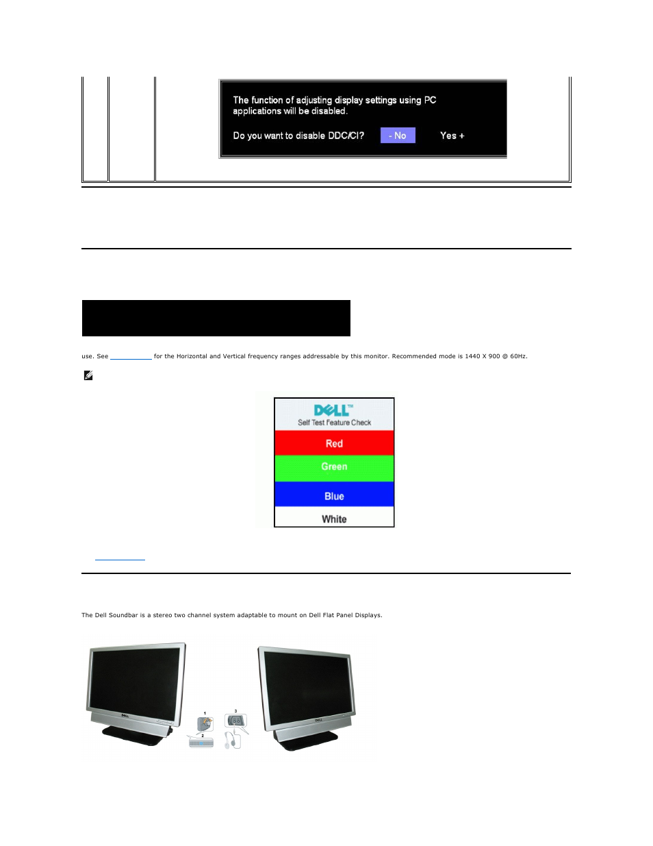 Using the dell soundbar (optional), Automatic save, Osd warning messages | Dell SE178WFP Monitor User Manual | Page 16 / 22