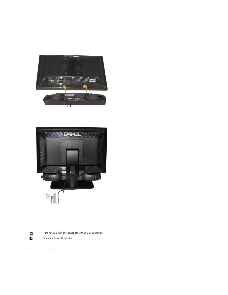 Soundbar attachment to the monitor | Dell SE178WFP Monitor User Manual | Page 17 / 22